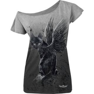 👉 Shirt T-Shirt meisjes grijs Alchemy England Nine Lives Vintage Girls 4060587751999