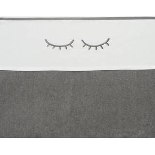 Ledikantlaken grijs active Meyco Sleepy Eyes met Bies 100 x 150 cm. (Maat: 100x150, Kleur: Grijs) 4054703414516