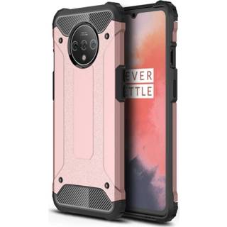 👉 Rose goud backcover hoes Lunso - Armor Guard OnePlus 7T 9145425550745