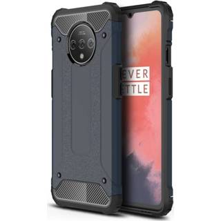 👉 Blauw donkerblauw backcover hoes Lunso - Armor Guard OnePlus 7T 9145425550776