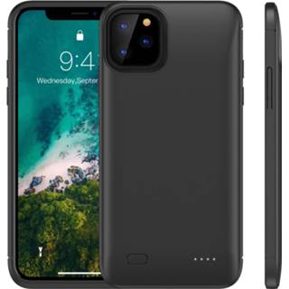 👉 Zwart kunststof backcover hoes Lunso - Battery Power Case iPhone 11 4000 mAh 9145425550882