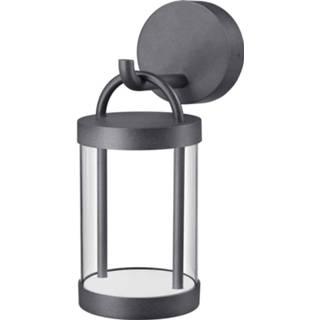 👉 Buitenwandlamp donkergrijs aluminium warmwit a+ lucande Caius LED buiten wandlamp