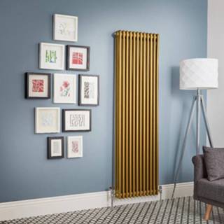 👉 Goud staal metallic windsor Kolomradiator Verticaal | Kies de Afmeting 5051752830273