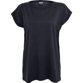 👉 Shirt zwart T-Shirt vrouwen meisjes Urban Classics Ladies Extended Shoulder Tee 2 Pack Girls 4053838341124