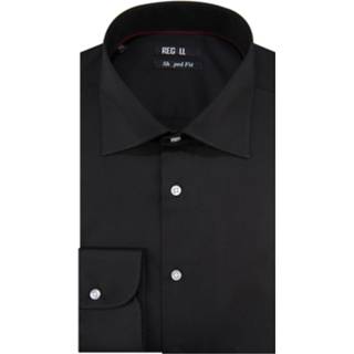 👉 Overhemd zwart overhemden male Recall Shaped fit met lange mouwen 8719625028703
