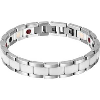 👉 Herenarmband wit zilver mannen Mendes Keramieken Heren Armband Magnetische Power 8720088559888