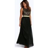 👉 Boutique Lace & Metallic Maxi Dress, Black