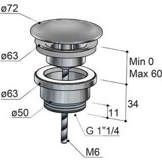 👉 Wit mat-wit messing Hotbath Cobber P708 niet-afsluitbare plug rond 8719638616744