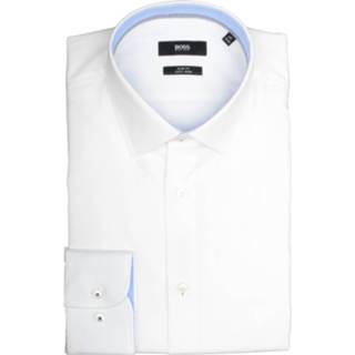 👉 Over hemd mannen wit katoen Overhemd OLYMP Luxor modern fit uni strijkvrij 4046346140556