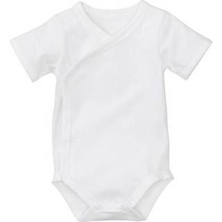 👉 HEMA Overslag Romper Organic Katoen Stretch - 2 Stuks Wit (wit)