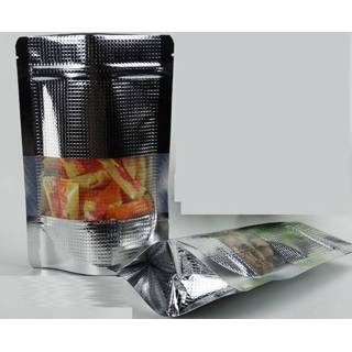 👉 Aluminiumfolie Sliver reliëf staan zakje met clear window Voor Voedsel Snack Opslag Verpakking Ziplock Doypack Pouch - 20x30 with 4cm 8720073442058