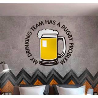 👉 Muursticker My drinking Team Rugby