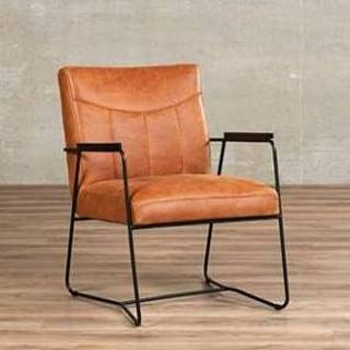 👉 Leren fauteuil leer bruin right, cognac leer, stoel 8719128966847