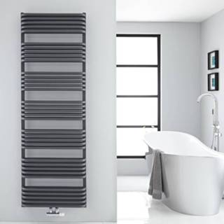 👉 Handdoekradiator antraciet staal modern verticaal arch centrale verwarming Gebogen 180cm x 60cm 10,1cm 2083 Watt 5051752590290