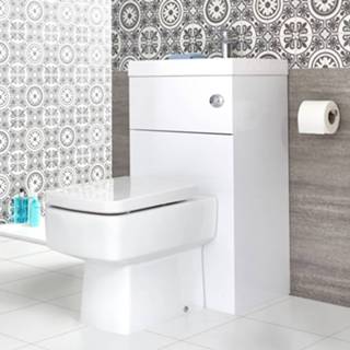 👉 Wastafel MDF modern fsc vloerstaand wit Vierkant Toilet met ingebouwde - 50cm x 86cm 87,5cm 5051752515880