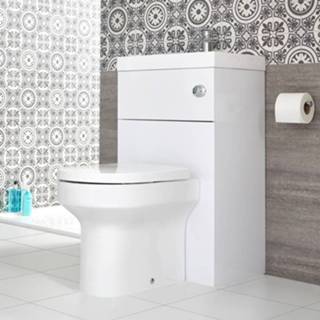 👉 Wastafel wit keramisch CE bliss Staande Toiletten Toilet met Ingebouwde 50cm x 89cm | Cluo 5051752515897