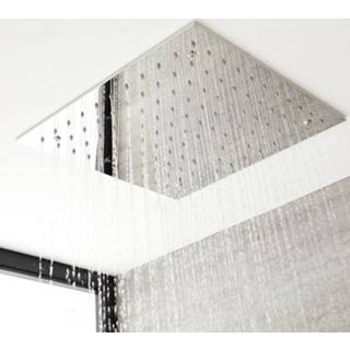 👉 Douchekop RVS vierkant modern plafondbevestiging chroom trenton Easyfix Verchroomd - 40cm x 121 jets 5051752596636
