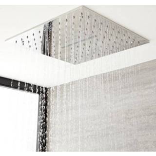 👉 Douchekop chroom RVS vierkant modern plafondbevestiging trenton Plafond met Waterval 40 x 40cm | 5051752668319