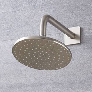 👉 Messing nikkel rond modern geborsteld Regendouchekop d. 20 cm Massief - 5051752682513