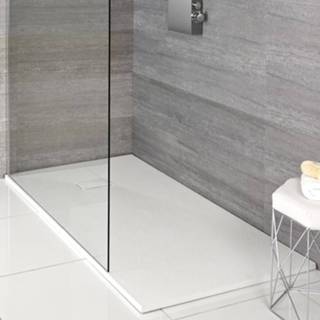 👉 Douchebak wit SMC rechthoekig omkeerbaar rockwell Rechthoek Mat Steeneffect 90 x 80cm|Rockwell 5051752709395