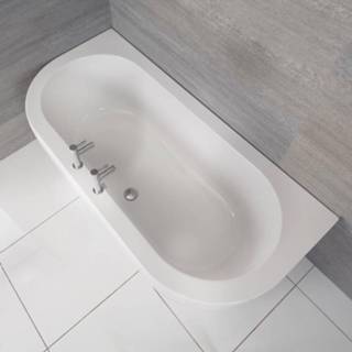 👉 Acryl modern wit Enkelzijdige Baden Bad inclusief Badpaneel - 170cm x 80cm 53,5cm 5051752521164