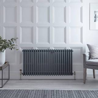 👉 Anthraciet staal klassiek antraciet horizontaal windsor centrale verwarming 3 - Kolomradiator 60 x 119 cm1900Watt 5051752627835