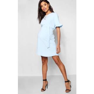 Dress vrouwen sky Maternity Ruffle Tie Waist Smock Dress, 4842231920