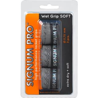 👉 Verpakking overgrips grijs tennis overgrip GRAU droog geperforeerd Wet Grip SOFT 3 Stuks 4013000300489