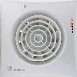 👉 Vochtsensor wit plafond Silent 100 CHZ Visual TIMER + Badkamer/ toilet ventilator - dia 100mm 8413893222886
