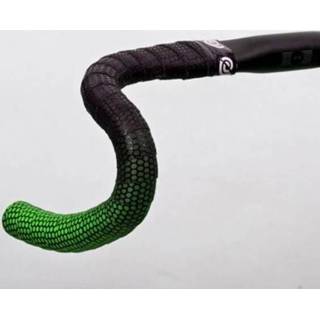 👉 Bikeribbon Stuurlint Silicon Hexagon Zwart - Groen