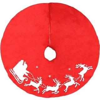 👉 Kerstboom rode 2018Mooie Rok Slee Rendieren en Sneeuwvlokken 100 cm/39.5 inch Cover Base Decoratie Xmas boom Decor 8720047587402