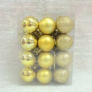 👉 Kerstboom goud Arrivals 24 stks/set Glitter Chic Bal Kerstballen Xmas Party Wedding Opknoping Ornament Decoratie - 8720049472959