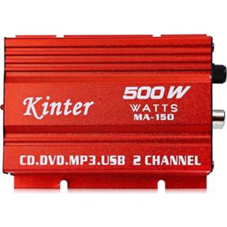 👉 Stereo-versterker Kinter MA-150 Mini 500 W 5 V Hi-Fi Digitale Power Stereo Versterker Luidspreker Booster DVD MP3 Speaker voor auto Motorfiets 8719949689871
