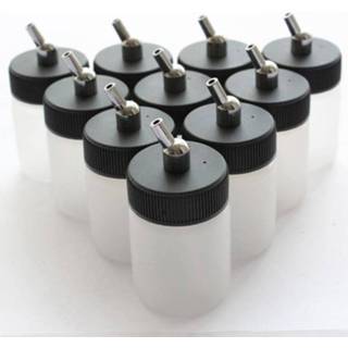 👉 Airbrush plastic OPHIR 10x Dual Action Container 22cc Fles voor Kit Professionele Verf Cup _ AC020-10x 8720047688222