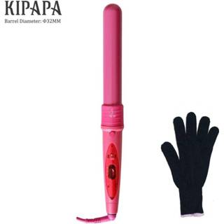 👉 Keramische krultang roze KIPAPA Magic Hair Curler Waver Maker 1.25 Inch Professionele Curling Wand Haarverzorging Spiraal Krul Machine - EU 8719896112491