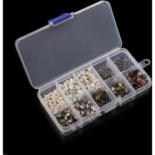 👉 Druk knop 500 Stks 10 Waarde Momentary Tactile Drukknop Mini Micro PCB L15 8719889826411
