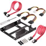 👉 Hard disk drive 2X 2.5 inch SSD to 3.5 Internal Mounting Kit Bracket (SATA Data Cables and Power Included)