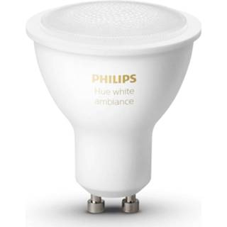 👉 Amazon Alexa a+ Philips Hue IOS app wit kunststof White Ambiance 5W GU10 LED lamp