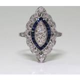 👉 Vingerring blauwe steen zilveren vrouwen Bamos Schattige Vrouwelijke Vinger Ring Grote Luxe CZ 925 Gevulde Sieraden Vintage Party Trouwringen Voor - 7 8720049693637