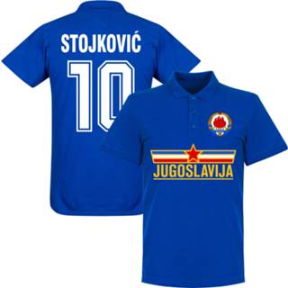 👉 Blauw royal Joegoslavië Stojkovic Team Polo -