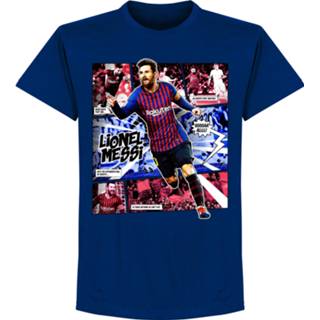 👉 Shirt blauw Messi Barcelona Comic T-Shirt - Navy