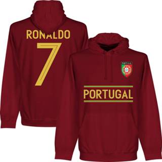 👉 Hoodie bordeaux rood kastanje bruin Portugal Ronaldo Team -