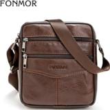 👉 Messenger bag large Fonmor Business Genuine CowLeather Men's Vintage Crossbody bolsas Male Capacity Shoulder Handbag For Men