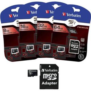 👉 Verbatim 128 GB microSDXC-geheugenkaart met SD-kaartadapter, klasse 10