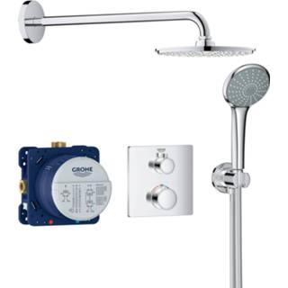 👉 Handdouche chroom active Grohe Grohtherm Perfect Shower Regendoucheset 21 cm met 4005176466403