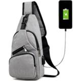 Messenger bag canvas Casual Male Chest Pack USB Charging Bags for Men Shoulder Handbag Travel Knapsack Chestbags Mochila