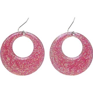 Oorbel active roze glitter oorbellen 8003558035250