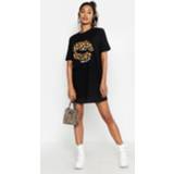 👉 Shirt tumble dry vrouwen Leopard Print Lips T-Shirt Dress