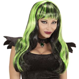 👉 Halloween pruik active zwart groen Enge in 8003558933228