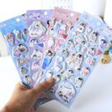 👉 Kladblok PVC small Kawaii Penguin 3D Sponge Diary Sticker Scrapbook Decoration Stickers Stationery DIY School Office Supply